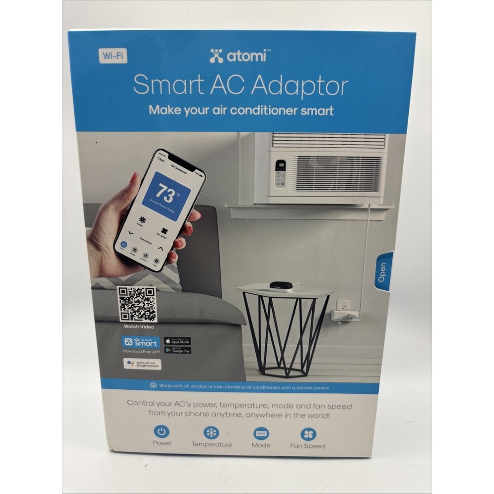 Atomi Smart AC Adaptor for Air Conditioner Control White Smartphone App AT1310